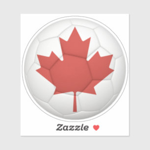 Canadian Flag Soccer Ball Aufkleber