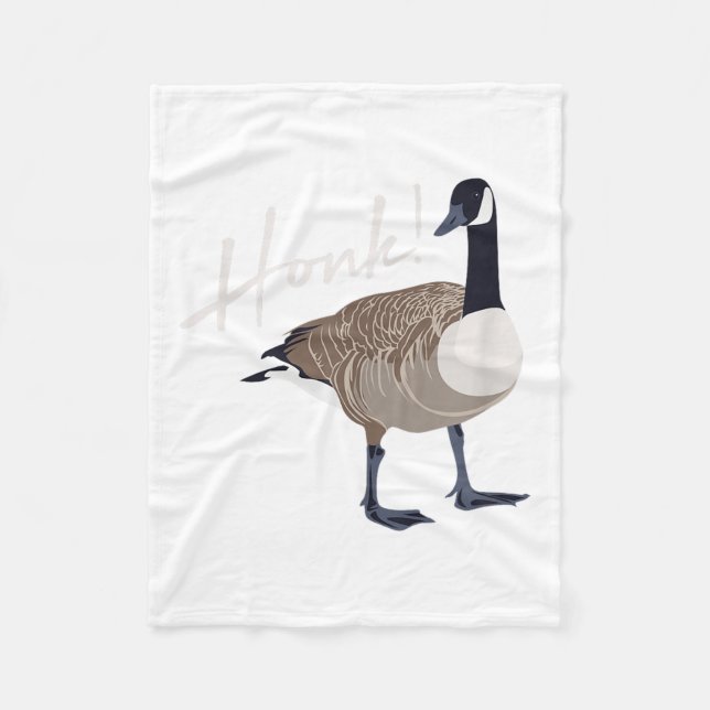 Canadian Gänse Shirt Honk Funny Niedlich Bird Hunt Fleecedecke (Vorderseite)