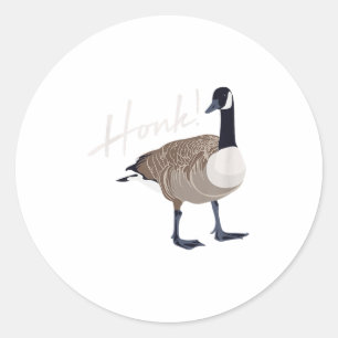 Canadian Gänse Shirt Honk Funny Niedlich Bird Hunt Runder Aufkleber