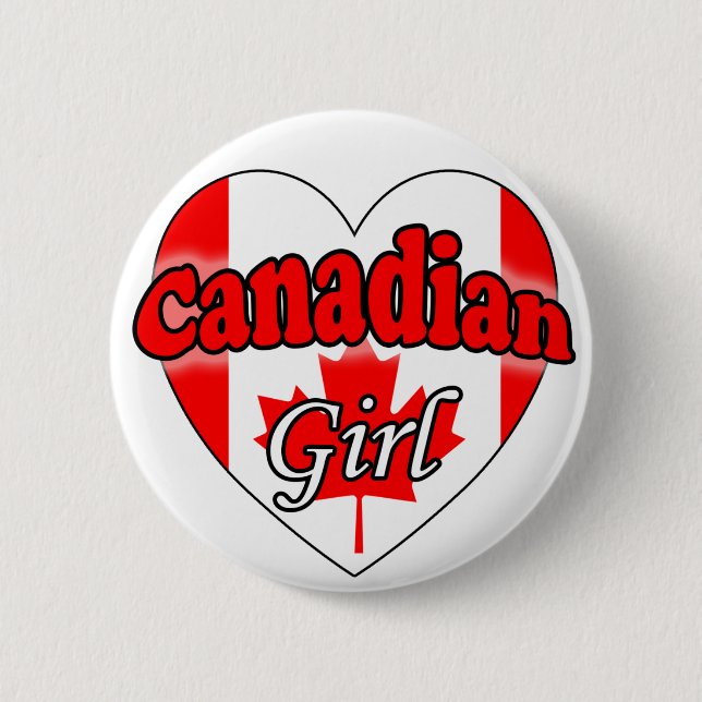 Canadian Girl Button (Vorderseite)