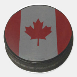 Canadian Hockey Puck Runder Aufkleber