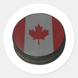 Canadian Hockey Puck Runder Aufkleber