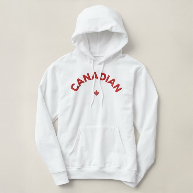 Canadian Hoodie - Red Canada Maple Leaf (Design vorne)