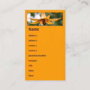 Canadian Lily Blume Business Card Visitenkarte