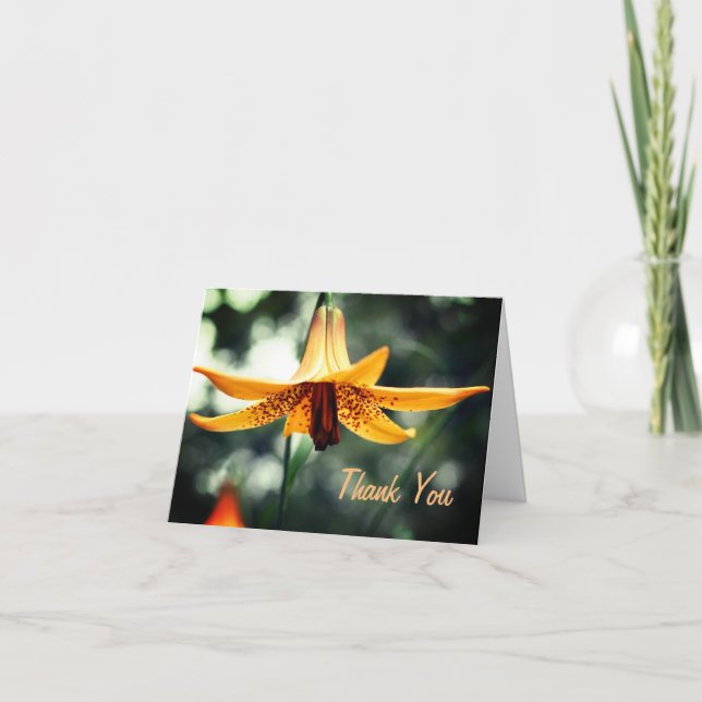 Canadian Lily Blume Vielen Dank Dankeskarte (Vorderseite)