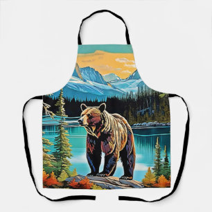 Canadian Majestic Mountain Bären Design Schürze