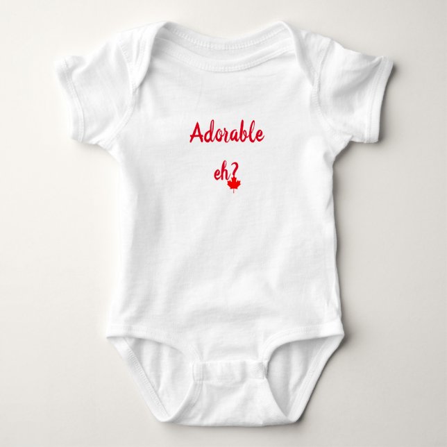 Canadian Maple Leaf Adorable Eh Baby Strampler (Vorderseite)