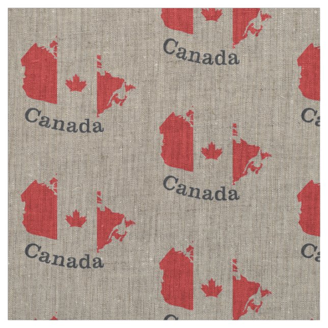 Canadian Maple Leaf Fabric - Red Autumn Design Stoff (Muster)