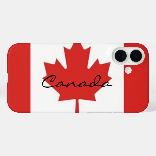 Canadian Maple Leaf iPhone 16 Plus Hülle (Rückseite (Horizontal))