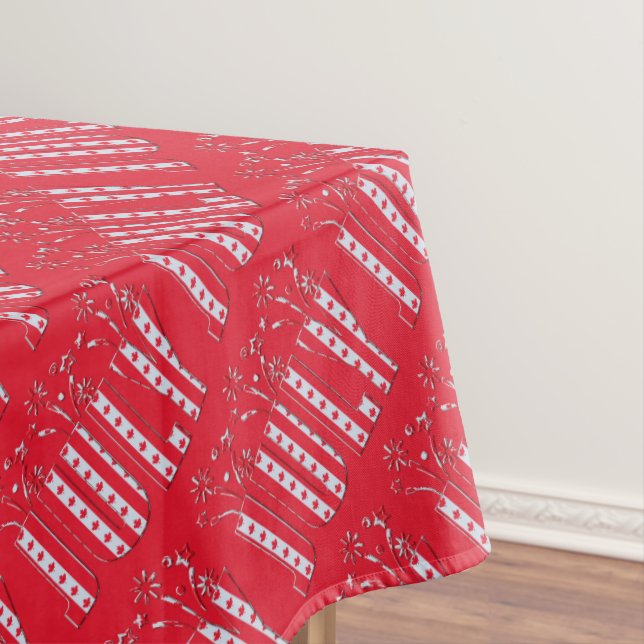 Canadian Maple Leaf Juli Glücklicher Kanada Tag Tischdecke (Beispiel)