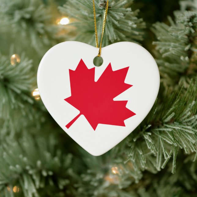 Canadian Maple Leaf Keramik Ornament (Baum)