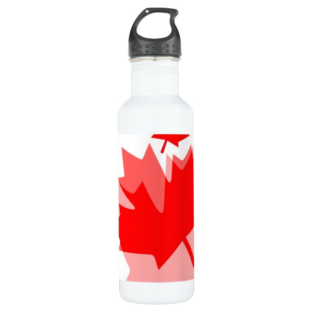Canadian Maple Leaf Layered Style CANADA Trinkflasche (Vorderseite)