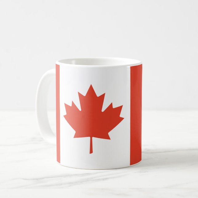 Canadian Maple Leaf Map Kaffeetasse (Vorderseite Links)