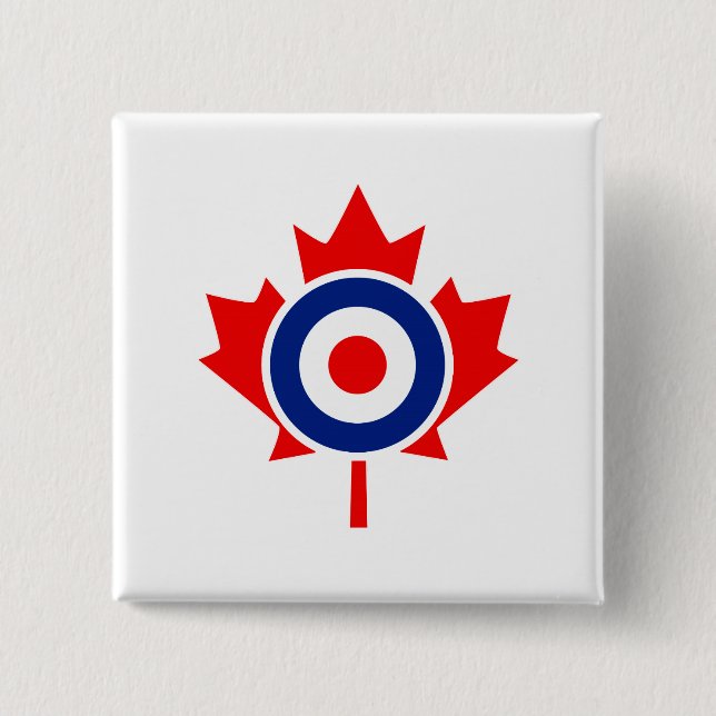 Canadian Maple Leaf Roundel Graphic Button (Vorderseite)
