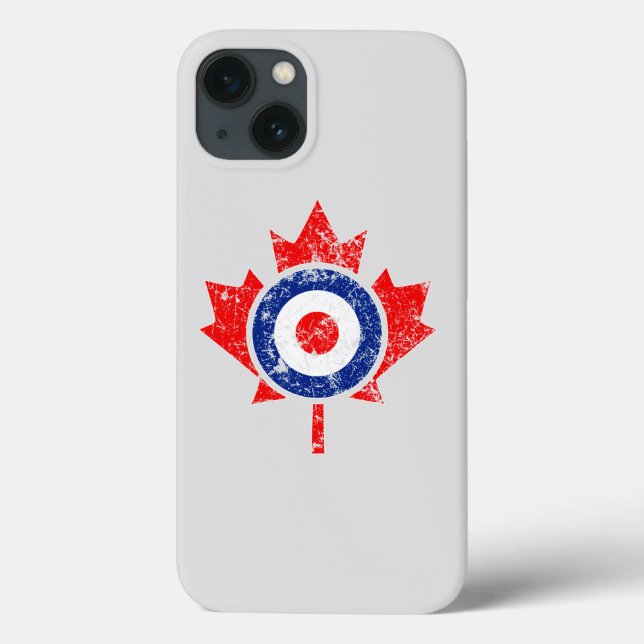 Canadian Maple Leaf Roundel Grunge Mod-Stil Case-Mate iPhone Hülle (Rückseite)