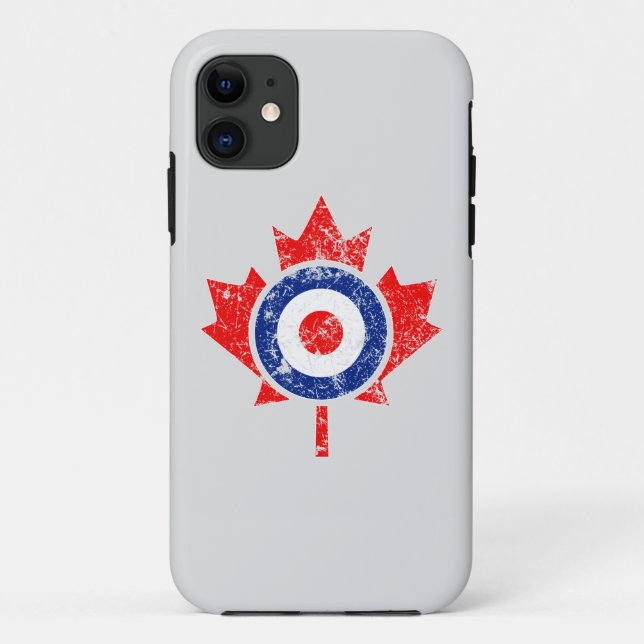 Canadian Maple Leaf Roundel Grunge Mod-Stil Case-Mate iPhone Hülle (Rückseite)