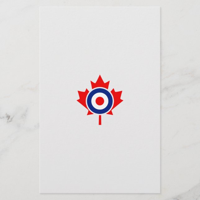 Canadian Maple Leaf Roundel Mod Abzeichen Briefpapier (Vorderseite)