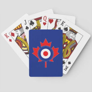 Canadian Maple Leaf Roundel Mod auf blau Spielkarten