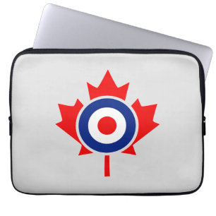 Canadian Maple Leaf Roundel Mod BLUE Laptopschutzhülle