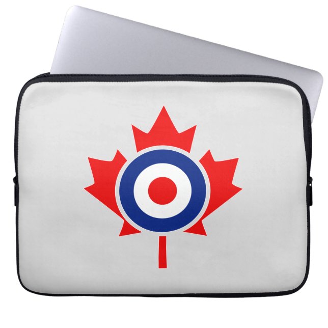 Canadian Maple Leaf Roundel Mod BLUE Laptopschutzhülle (Vorderseite)