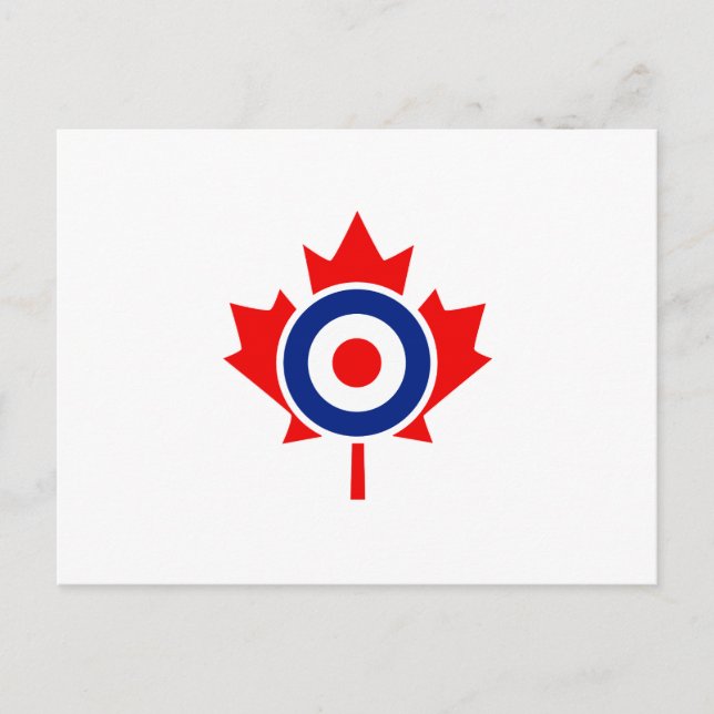 Canadian Maple Leaf Roundel Mod CANADA Postkarte (Vorderseite)