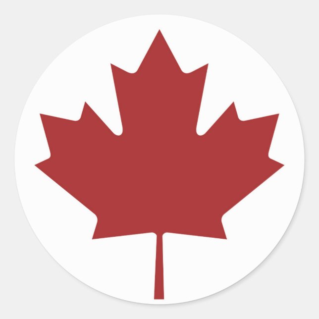 Canadian Maple Leaf Runder Aufkleber (Vorderseite)
