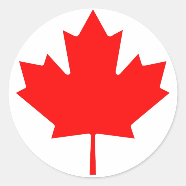 Canadian Maple Leaf Runder Aufkleber (Vorderseite)