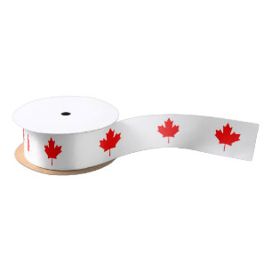 Canadian Maple Leaf Satinband