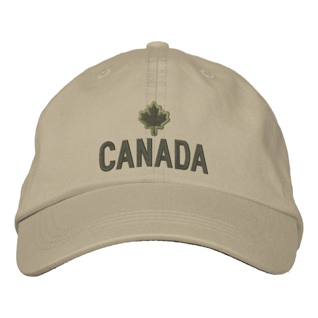 Canadian Maple Leaf Stickerei Kanada Bestickte Baseballkappe (Vorderseite)