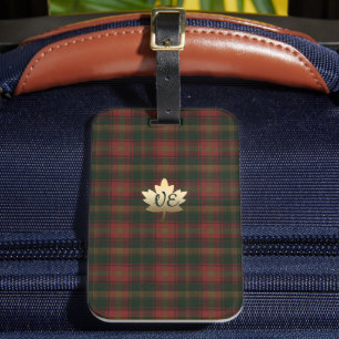 Canadian Maple Leaf Tartan Gepäckträger Gepäckanhänger