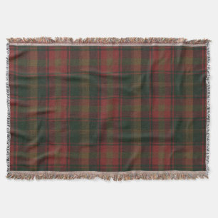 Canadian Maple Leaf Tartan Throw Blanket Decke