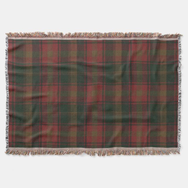 Canadian Maple Leaf Tartan Throw Blanket Decke (Vorderseite)