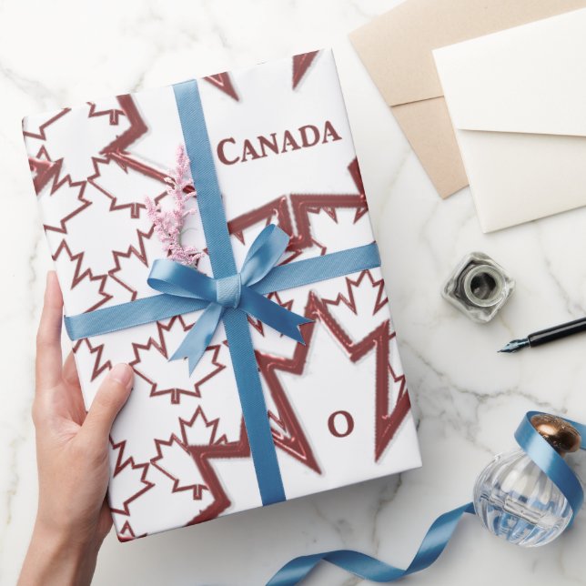 Canadian Maple Leaf Wrapping Paper Geschenkpapier (Schenken)