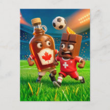 Canadian maple syrup versus Swiss chocolate soccer