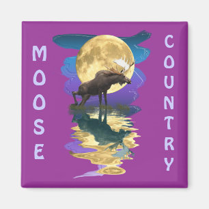 Canadian Moose Wildlife Art Magnet