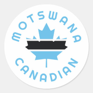 Canadian Motswana Roots Runder Aufkleber