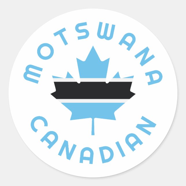 Canadian Motswana Roots Runder Aufkleber (Vorderseite)