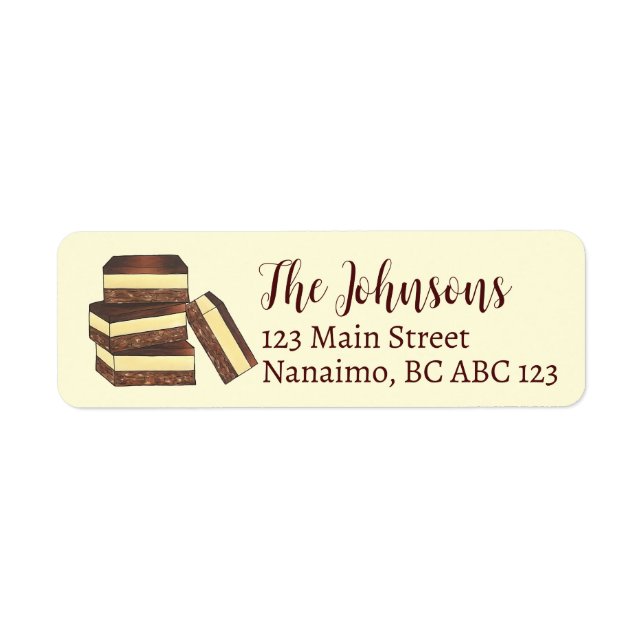 Canadian Nanaimo Bar BC Canada Bakery Dessert Food (Vorne)
