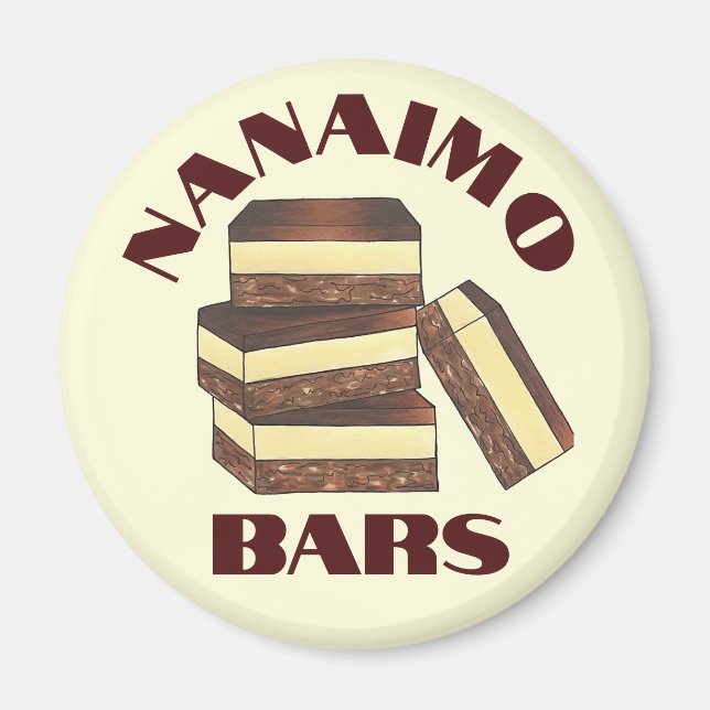 Canadian Nanaimo Bars Canada British Columbia Food Magnet (Vorne)