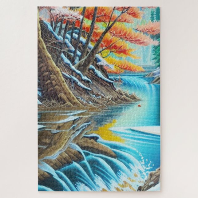 Canadian Nature Oil Painting Stunning Landscape   (Vertikal)
