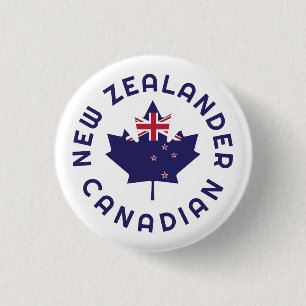 Canadian New Zealander Roots Button