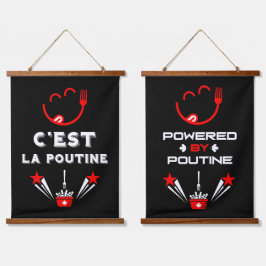 Canadian Poutine Festival Wandteppich Mit Holzrahmen