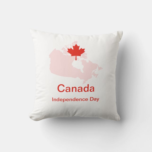 Canadian Pride Maple Leaf Karte Kissen (Vorderseite)