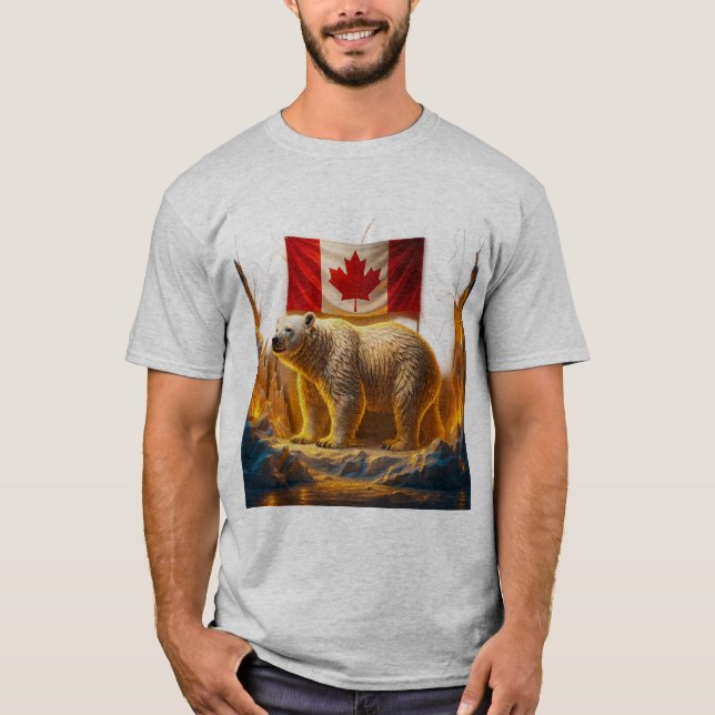 "Canadian Pride Polar Bear Tee – Majestic Wilderne (Vorderseite)