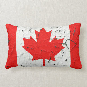 Canadian Red Maple Leaf CANADA Peeling Lendenkissen