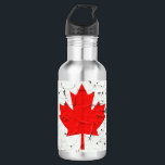 Canadian Red Maple Leaf CANADA Peeling Paint Print Edelstahlflasche<br><div class="desc">An all Canadian stylish maple leaf custom design gift for all festive occasions and friendly gatherings. A great gift to wear or to share. A design statement that is sure to make an impression on formal and on casual occasions. Or perhaps a last minute gift for yourself or for someone...</div>