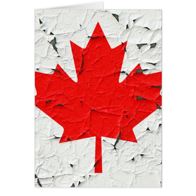 Canadian Red Maple Leaf CANADA Peeling Paint Style (Vorne)