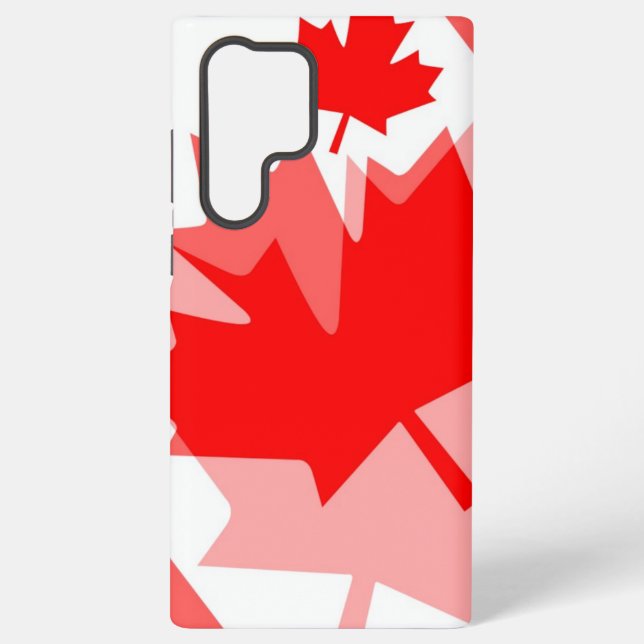 Canadian Red Maple Leaf Layered Style CANADA Samsung Galaxy Hülle (Rückseite)