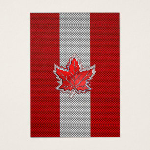 Canadian Red Maple Leaf on Carbon Fiber Print