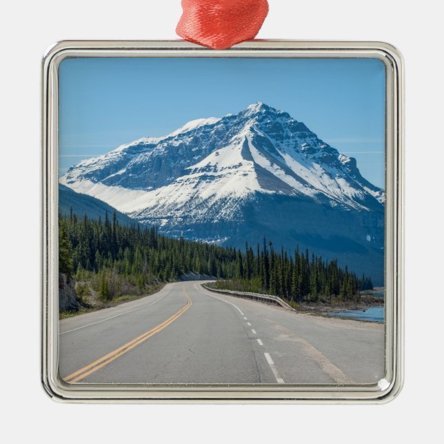 Canadian Rockies - Icefields Parkway Highway 93 Ornament Aus Metall (Vorne)